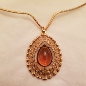 Sarah Coventry Golden Teardrop Choker Neckace